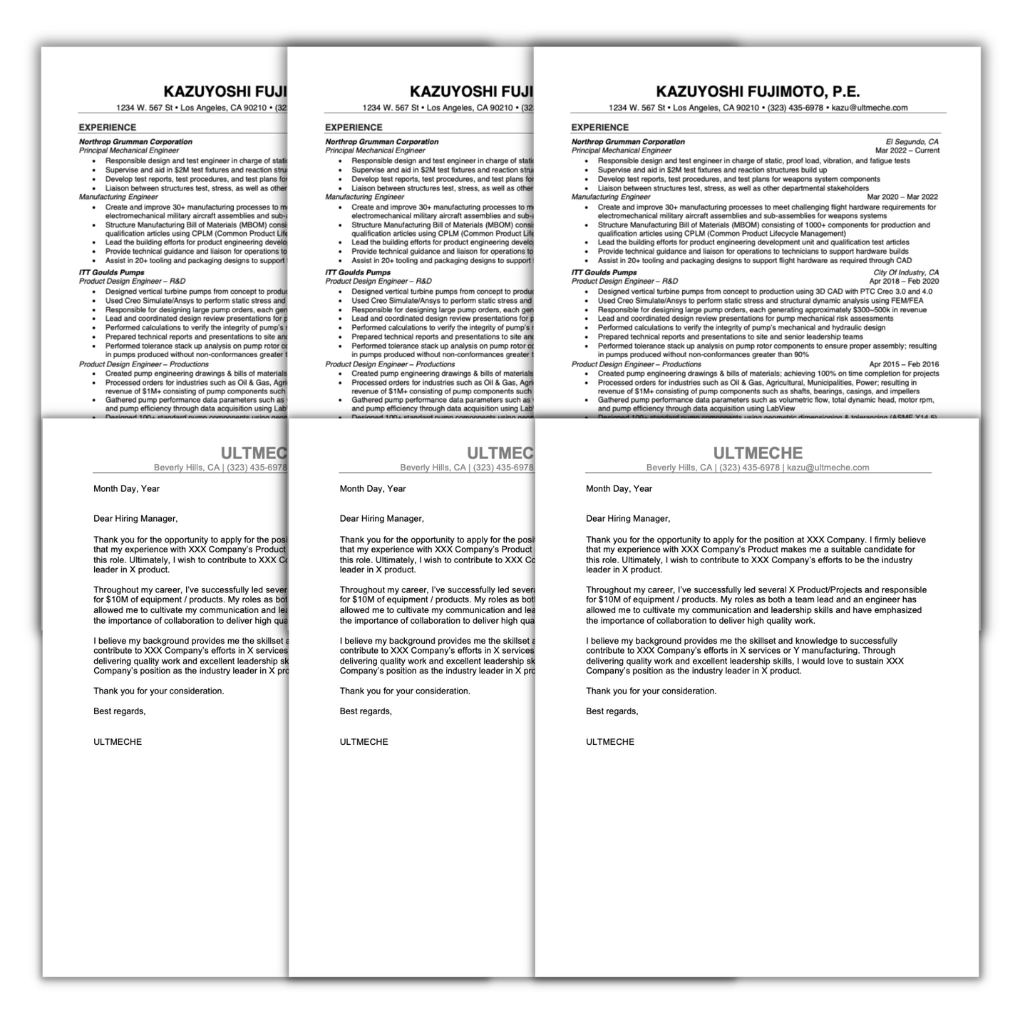 Resume and Cover Letter 3X Bundle