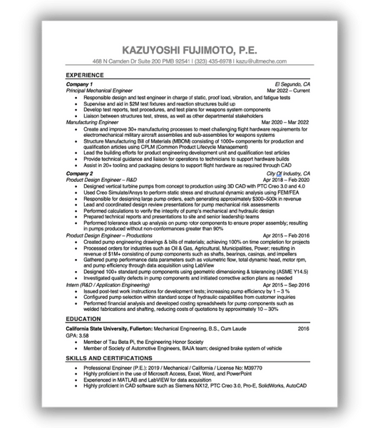 Resume Rewrite